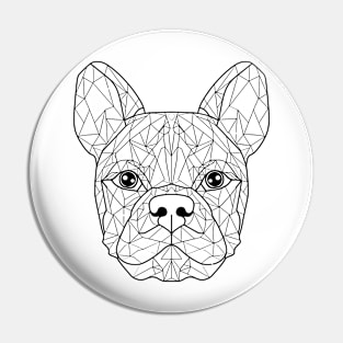 French Bulldog Essence: Geometric Line Art Interpretation Pin