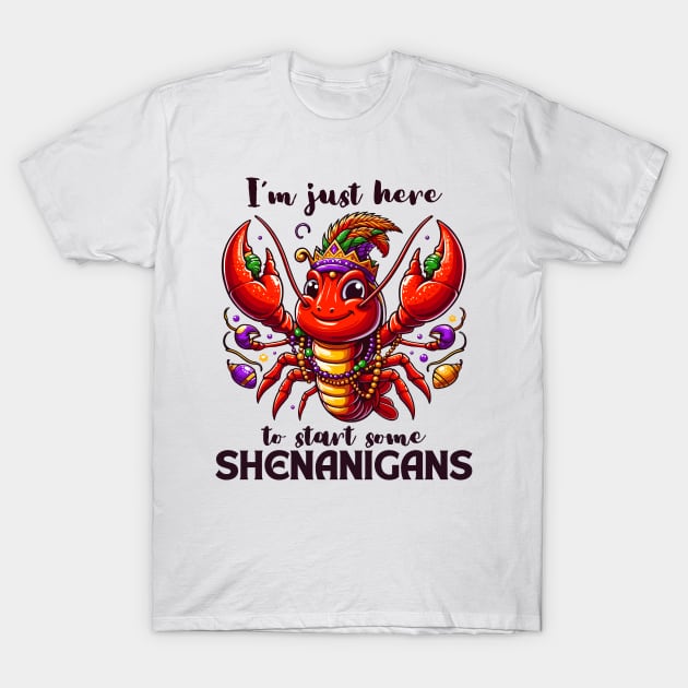 I'm Just Here For The Crawfish Funny Fat Tuesday Festival T-Shirt
