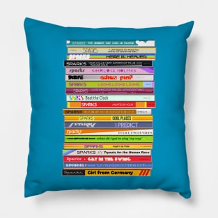 Sparks 'The Singles' Retro CD Stack Pillow