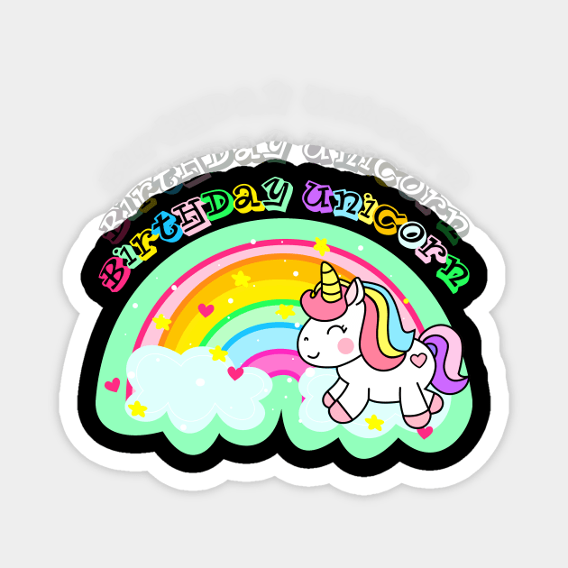 Birthday unicorn Magnet by PharaohCloset