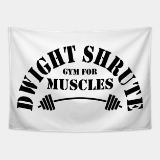 The Office Dwight Schrute Gym For Muscles Black Tapestry