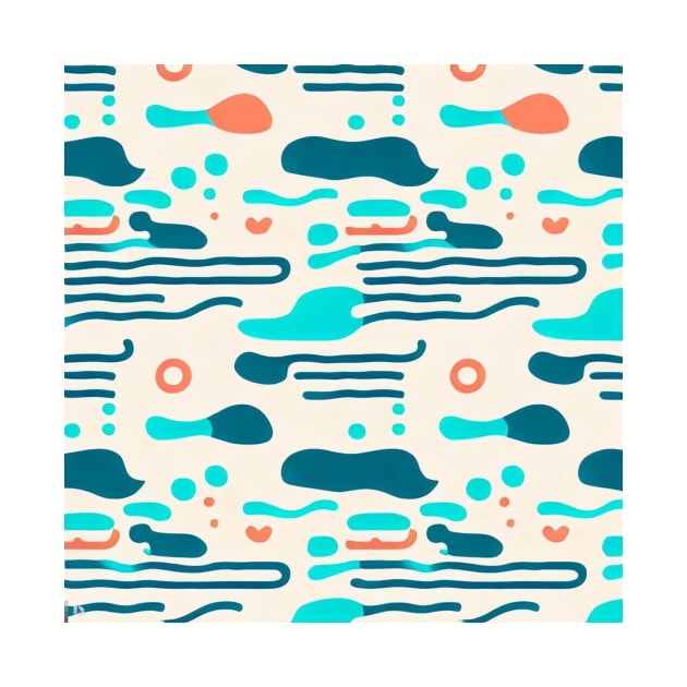 Oceanic wave pattern for ocean sea lovers -colorful design by Mandalasia