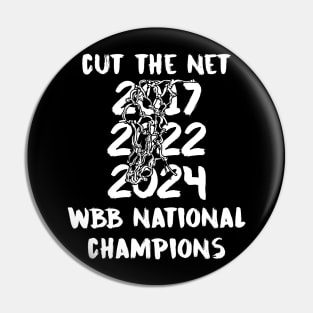 Cut the Net 2024 Womens Basketball National Champions Pin