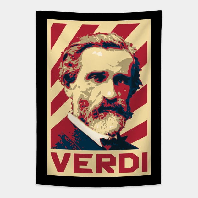 Giuseppe Verdi Propaganda Tapestry by Nerd_art