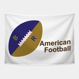 American football ball with text Tapestry