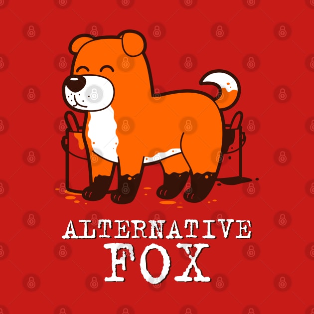 Cute Kawaii Dog Fake Fox Alternative Facts by BoggsNicolas