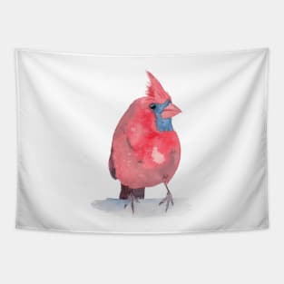 Northem cardinal red watercolor bird Tapestry