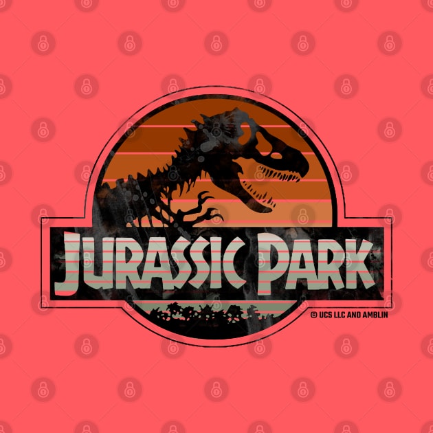 Jurassic logo Minimalistic Park Sunset Design by Jurassic Merch