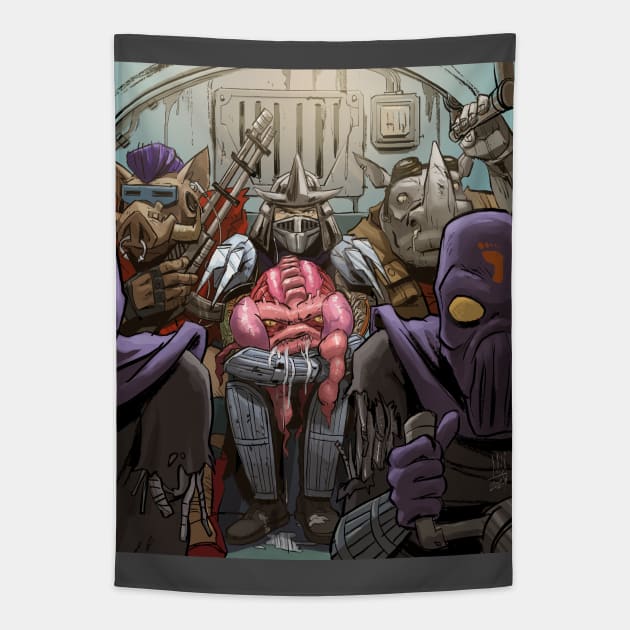 TMNT Shredder and Krang Tapestry by markodjeska