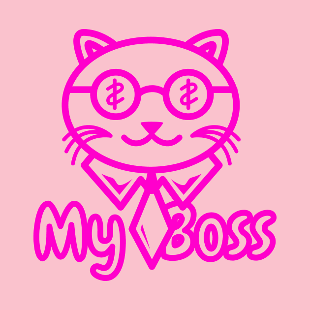 Cat funny my boss design by Catloverss