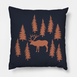 Elk In Forest (Spirit) Pillow