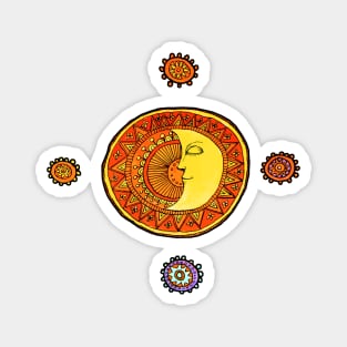 Solar System Sun & Moon Magnet