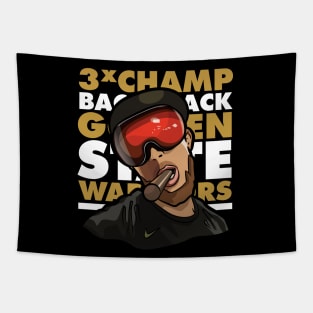 3 Time Champ Back 2 Back Champions Golden State Warriors Stephen Curry Funny Gift Fan Art Support Tapestry