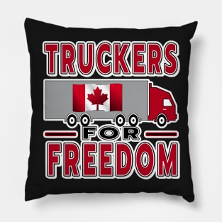 TRUCKERS FOR FREEDOM CONVOY TO OTTAWA CANADA JANUARY 29 2022 RED Pillow