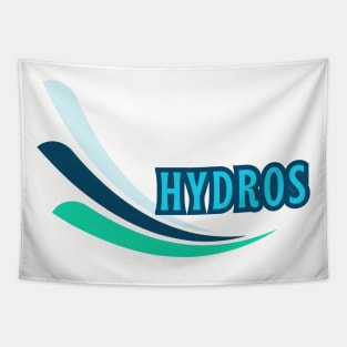 Hydros! Retro Aqua Roostertail Logo Tapestry