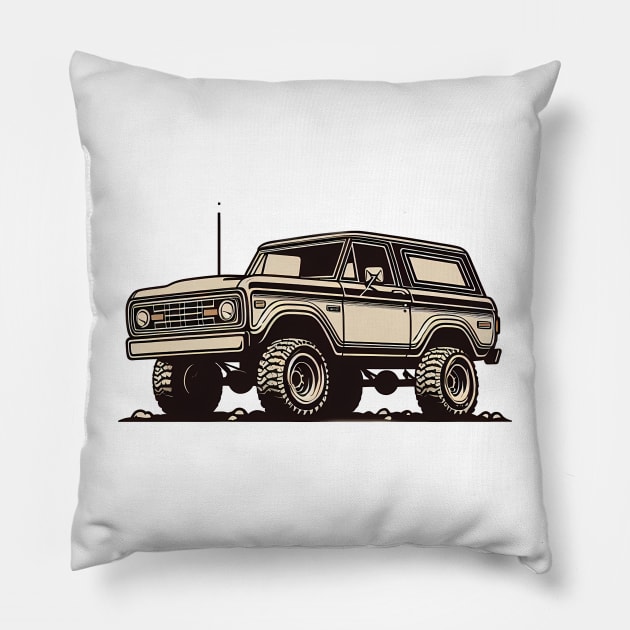 Ford Bronco Pillow by TaevasDesign