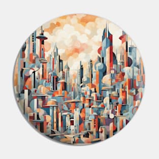 Cubist Cityscape Harmony Pin