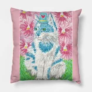 Mister blue cat Pillow