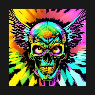 Graffiti Skull Rainbow Psychedelic T-Shirt