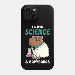 I Like Science and Capybaras Cartoon Phone Case