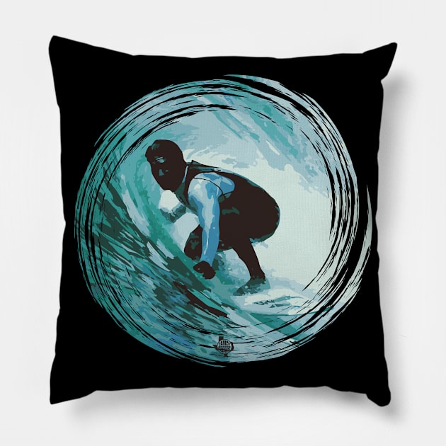 Texas Style Lone Surfer Pillow by CamcoGraphics