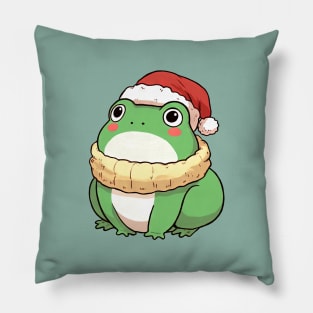 Cute Christmas Frog Pillow