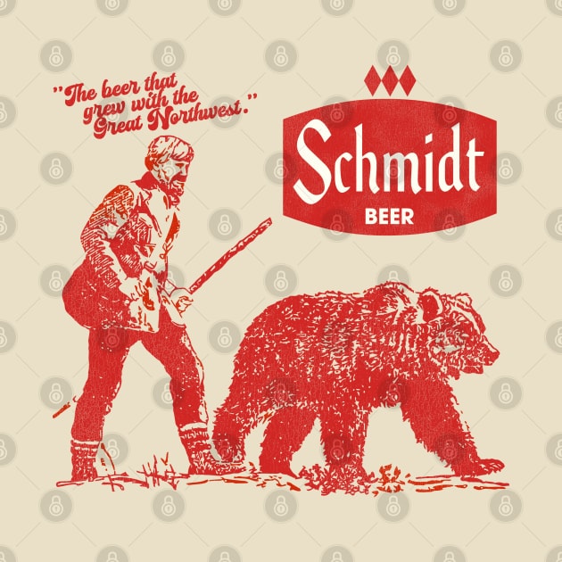 Schmidt Grizzly Man Retro Defunct Beer by darklordpug