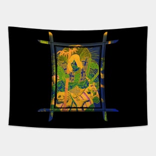 Vintage Japanese Geisha Retro Symbol Text Kanji Love Japan 319 Tapestry