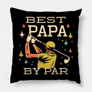 Best Papa By Par Funny Golf Dad Grandpa Pillow