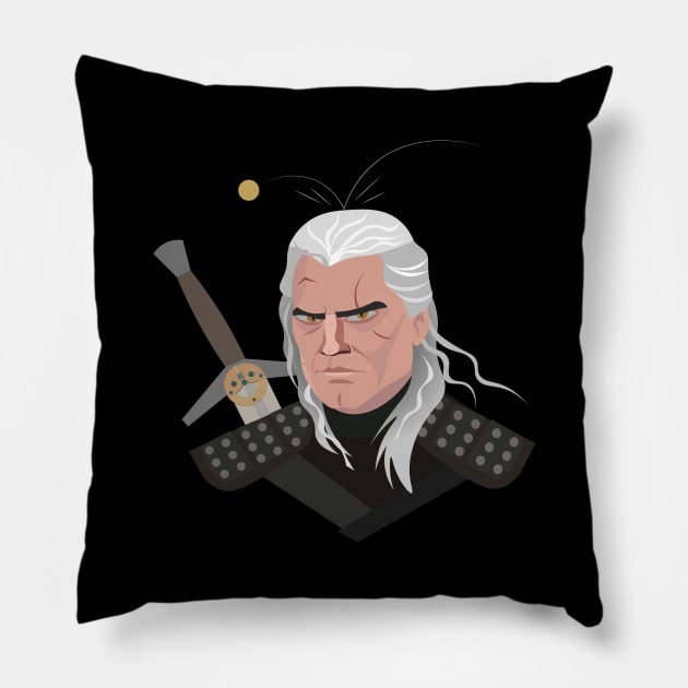 Toss A Coin Witcher Pillow by ijoshthereforeiam