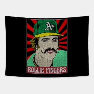 Rollie Fingers 80s Pop Art Fan Art Tapestry