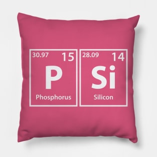 Psi (P-Si) Periodic Elements Spelling Pillow