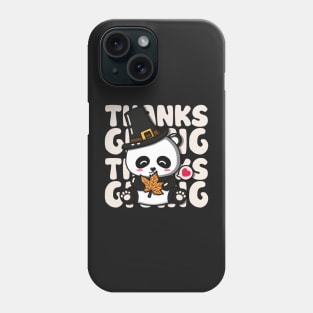 Cute Panda Happy Thanksgiving Phone Case