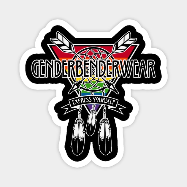 GenderBenderWear Dreamcatcher Logo (Black) - "Express Yourself" Magnet by GenderBenderWear