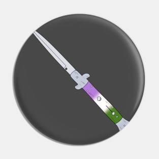 Genderqueer Pride Knife Pin