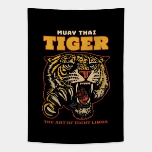 Muay Thai Tiger The Art of Eight Limbs Tapestry