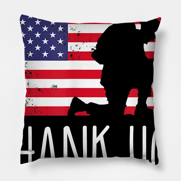 Thank You Veterans Pillow by Barnard