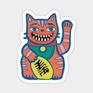 Maneki Neko Crazy Funny Cat Magnet