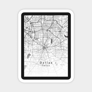 Dallas Texas City Map Magnet