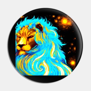 COSMIC BLUE LION Pin