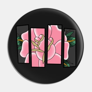 Black Flag Rose - traditional tattoo flash Pin