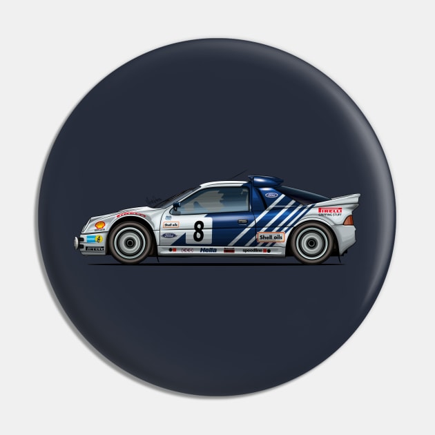 Ford RS200 Group B - Artwork Pin by Mario Ramos Rally Art