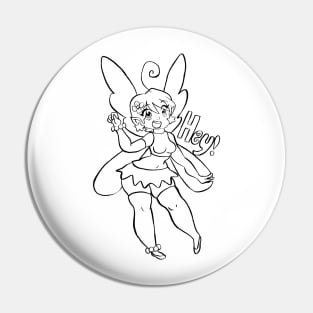 Hey! Fairy - Black Line Pin