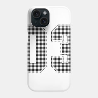 Plaid Number - 03 - Dark Phone Case