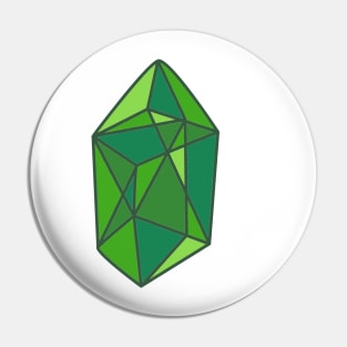 Faceted Gemstone- Green Pin