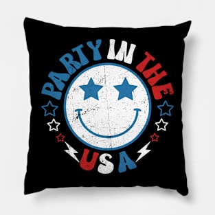 Party In The Usa 4Th Of July Preppy Smile Shirts Men Women Pillow