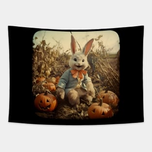 Easter Bunny And Pumpkins Tapestry