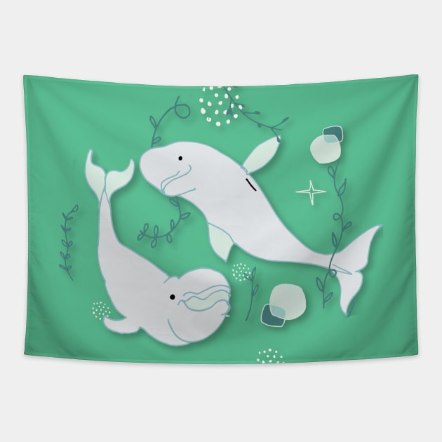 Beluga Whale Tapestry by bruxamagica