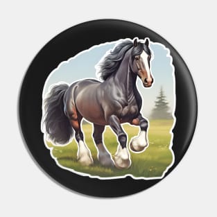 Clydesdale or Shire Horse Sticker Pin