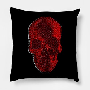 Skullduggery (Halftone-Red) Pillow